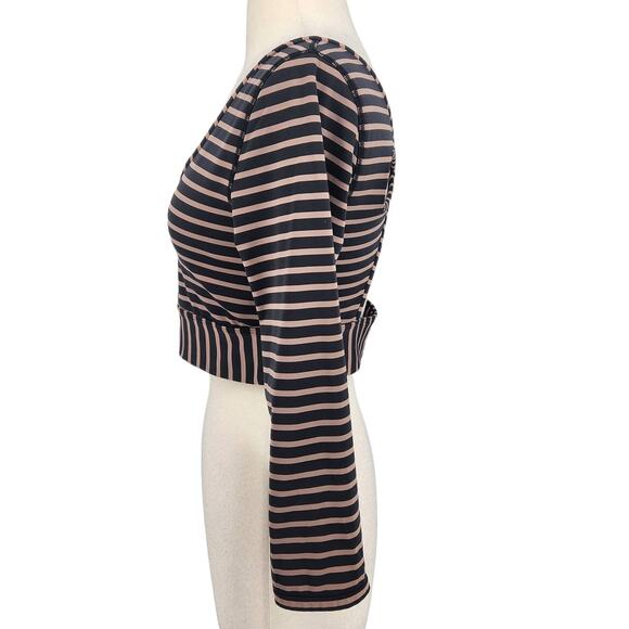 FP Movement Striped Long Sleeve Crop Top With Cut Out Back - Picture 3 of 7